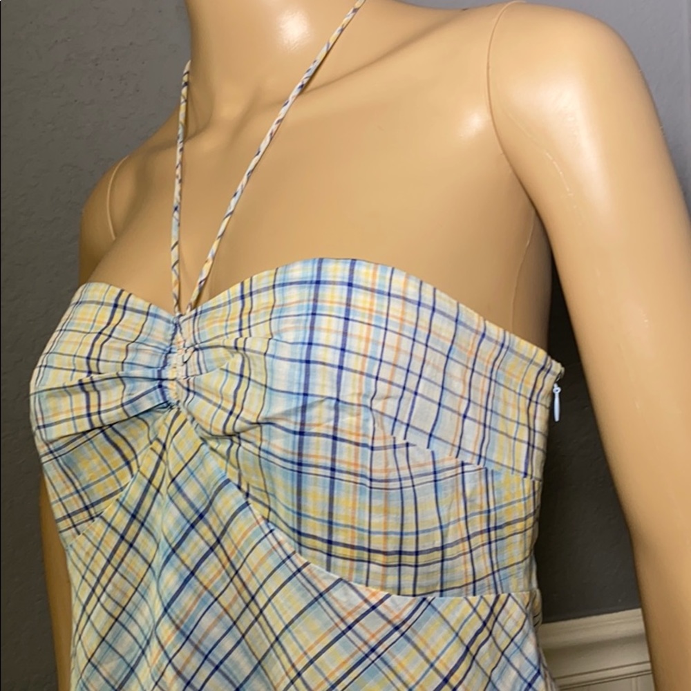 Loft Plaid Halter Dress size 10 - Picture 3 of 10